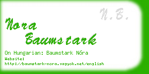 nora baumstark business card